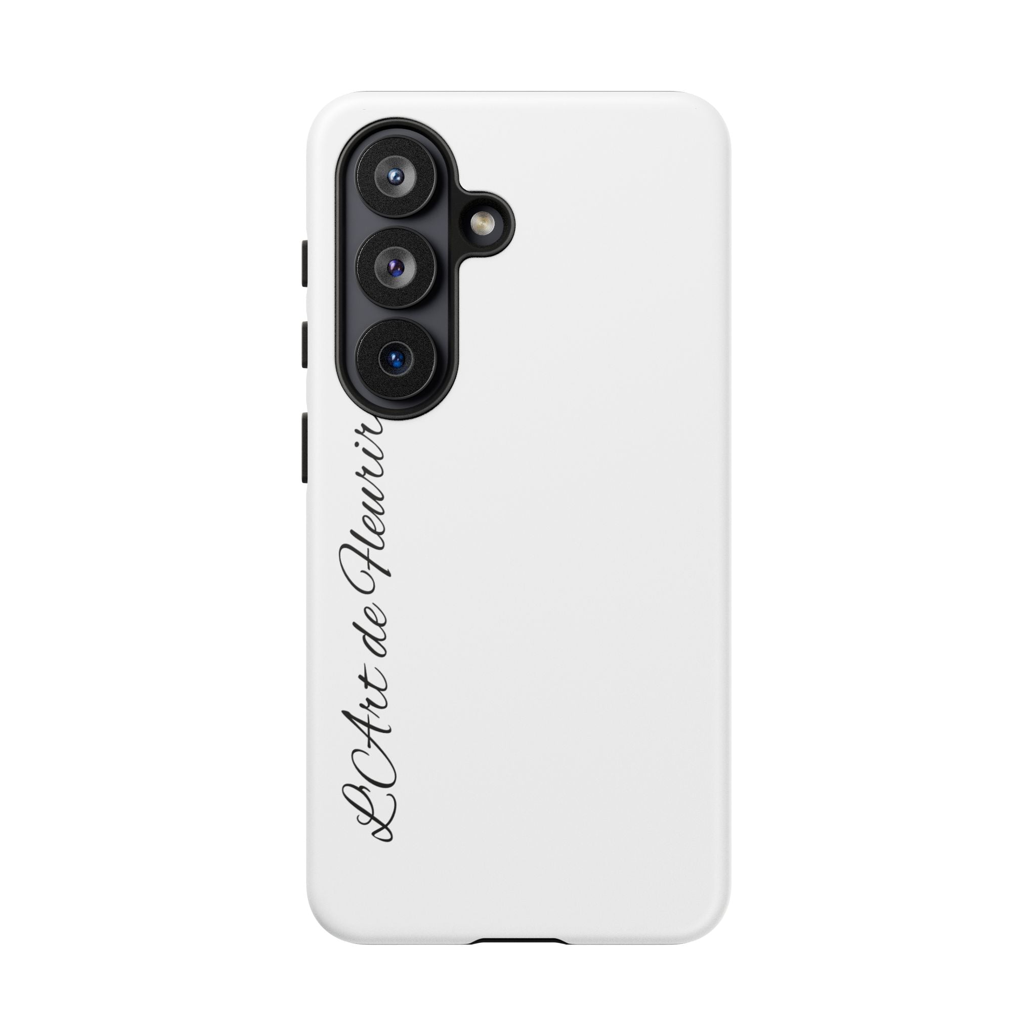 Tough Cases Phone Case — Minimal Script "L'Art de Fleurir" Protective Cover