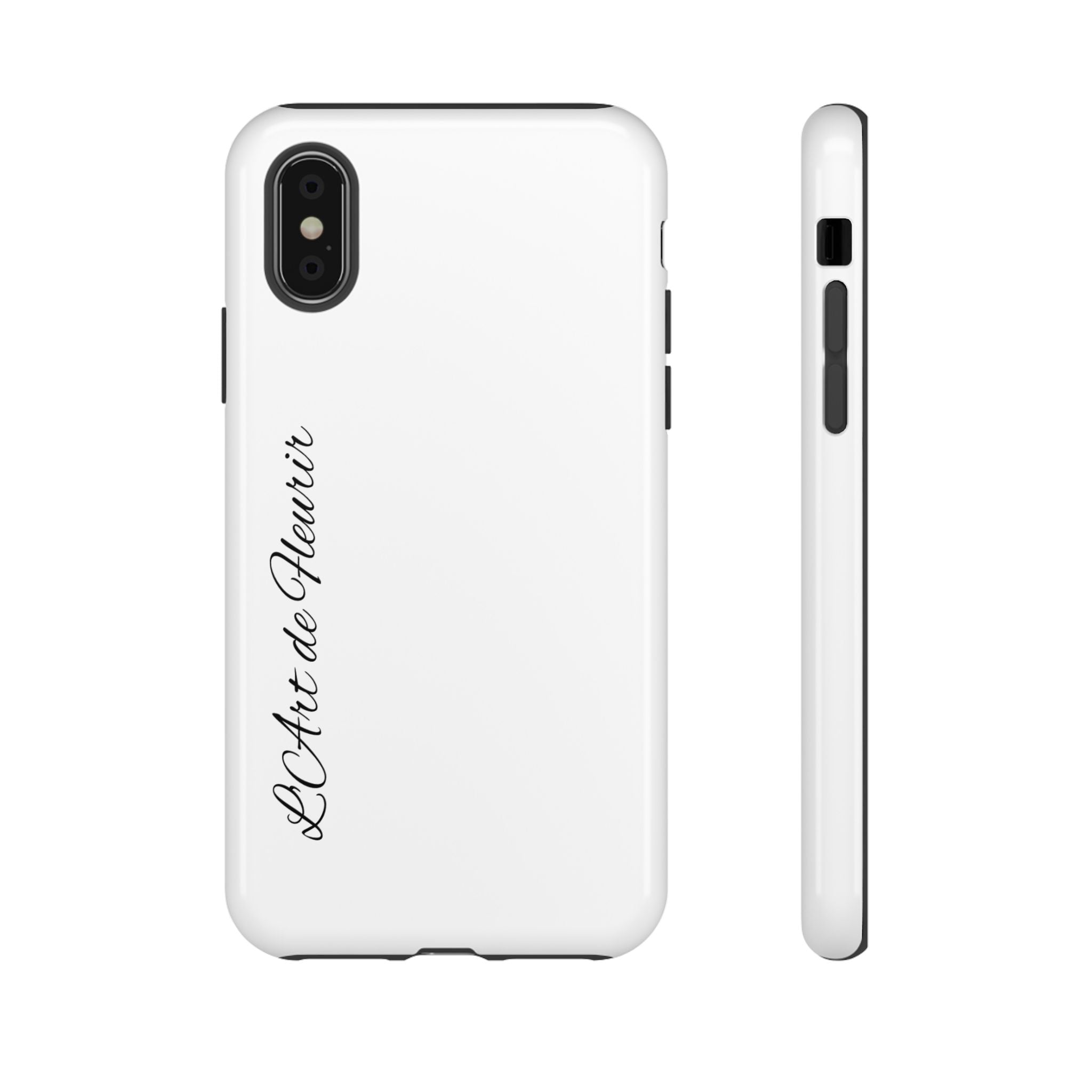 Tough Cases Phone Case — Minimal Script "L'Art de Fleurir" Protective Cover