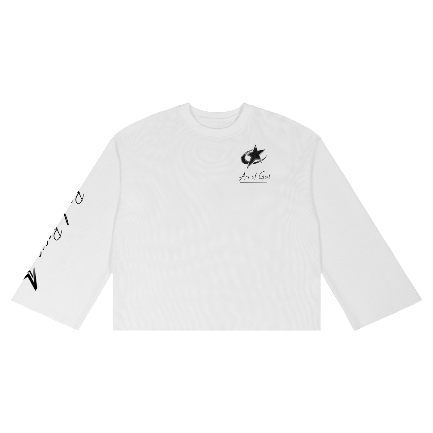Unisex Waffle Raw Edge T-Shirt " SWOOSH x Real Roses"