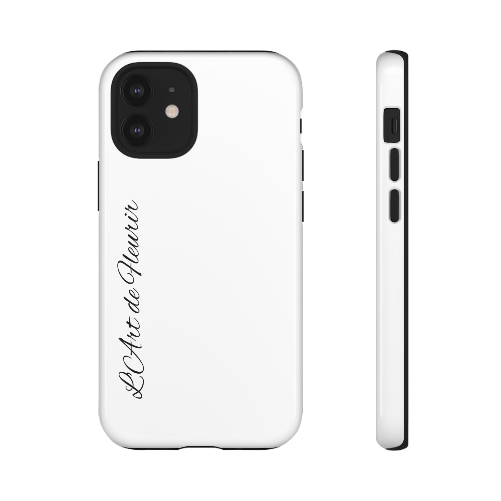 Tough Cases Phone Case — Minimal Script "L'Art de Fleurir" Protective Cover