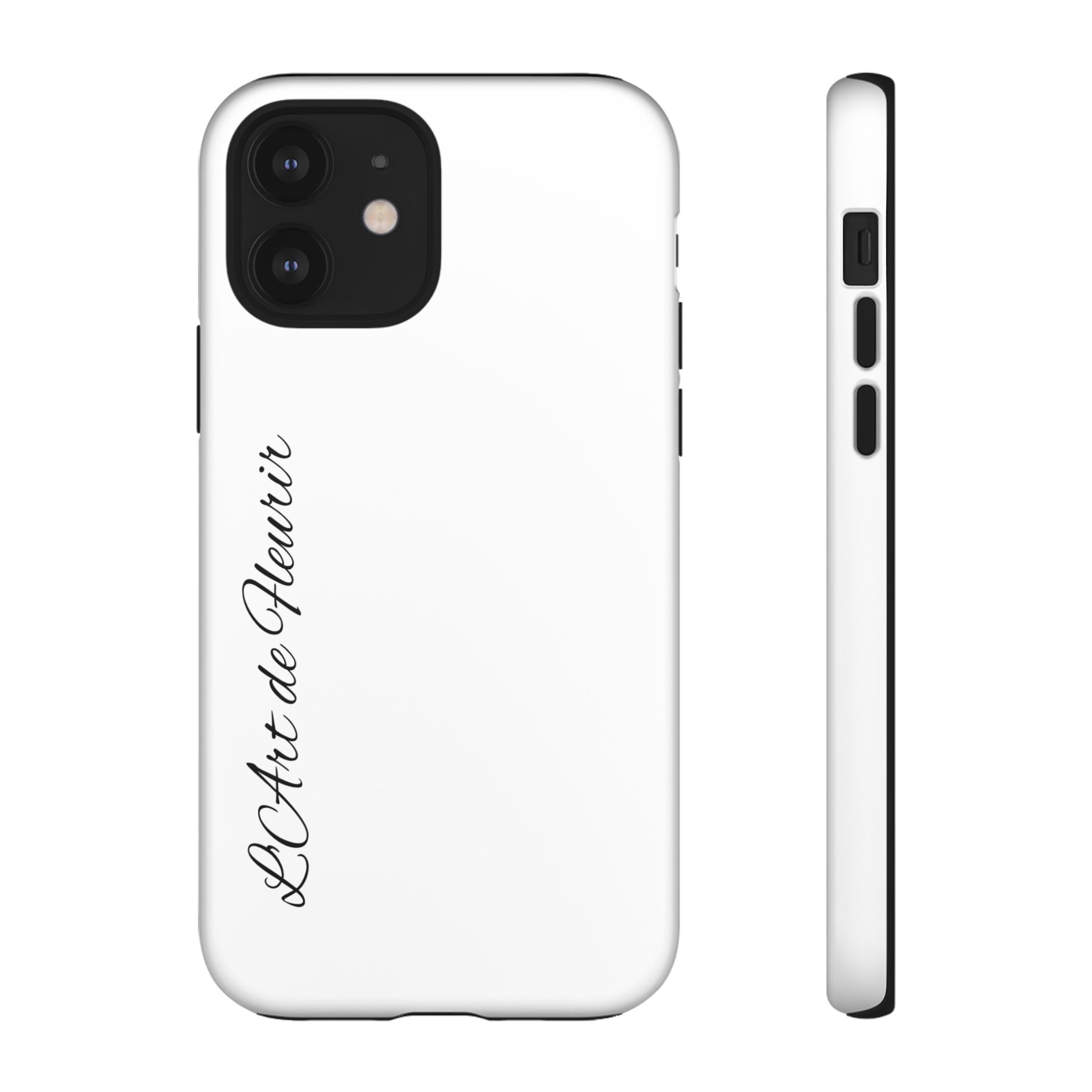 Tough Cases Phone Case — Minimal Script "L'Art de Fleurir" Protective Cover