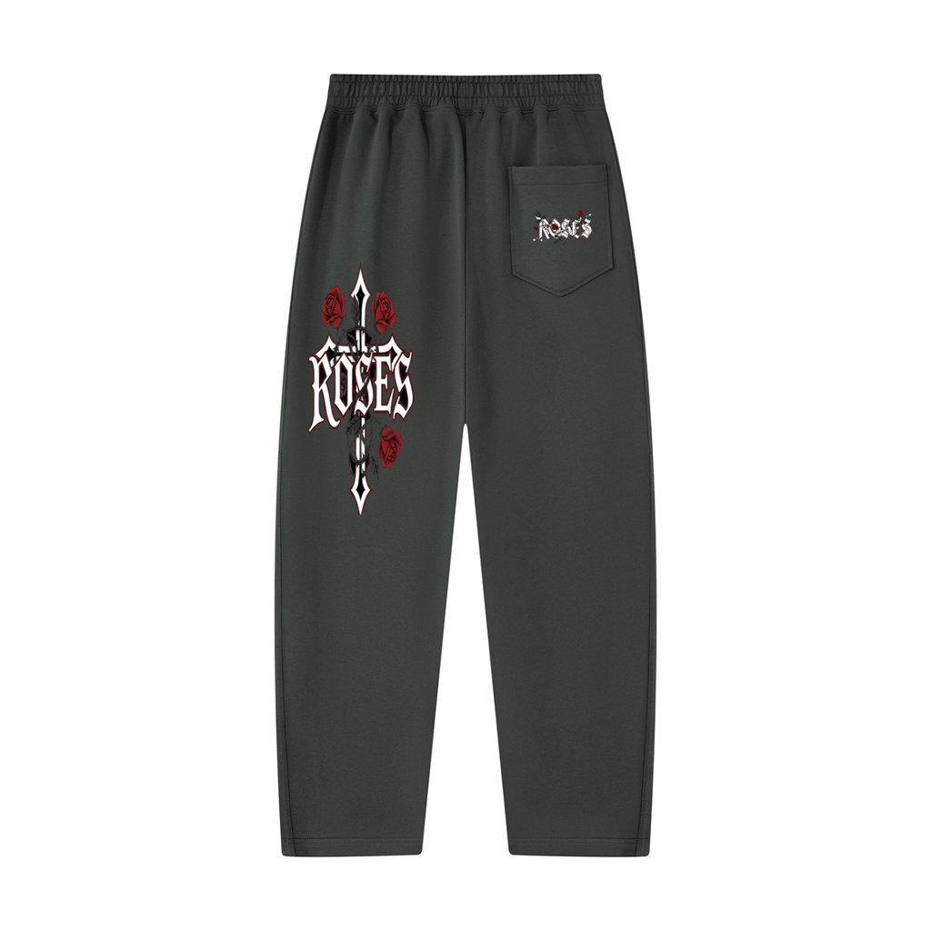Unisex Tapered Straight Hem Sweatpants "Rose x Art of God"