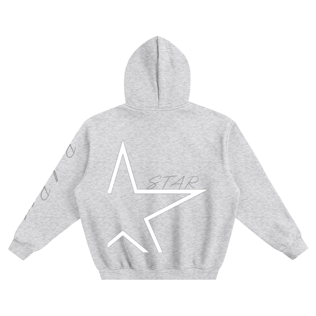Fleeced Boxy Hoodie "STAR x Real Roses x Art of God"