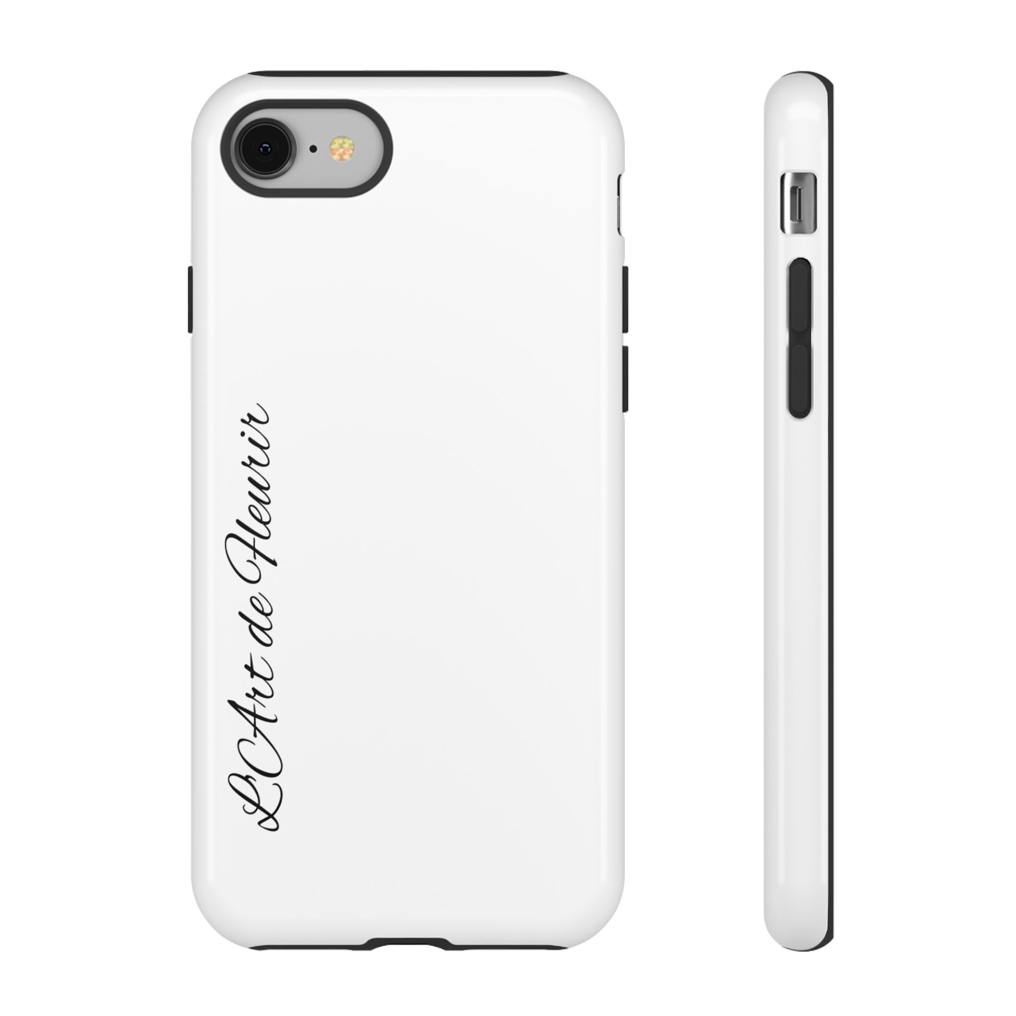 Tough Cases Phone Case — Minimal Script "L'Art de Fleurir" Protective Cover