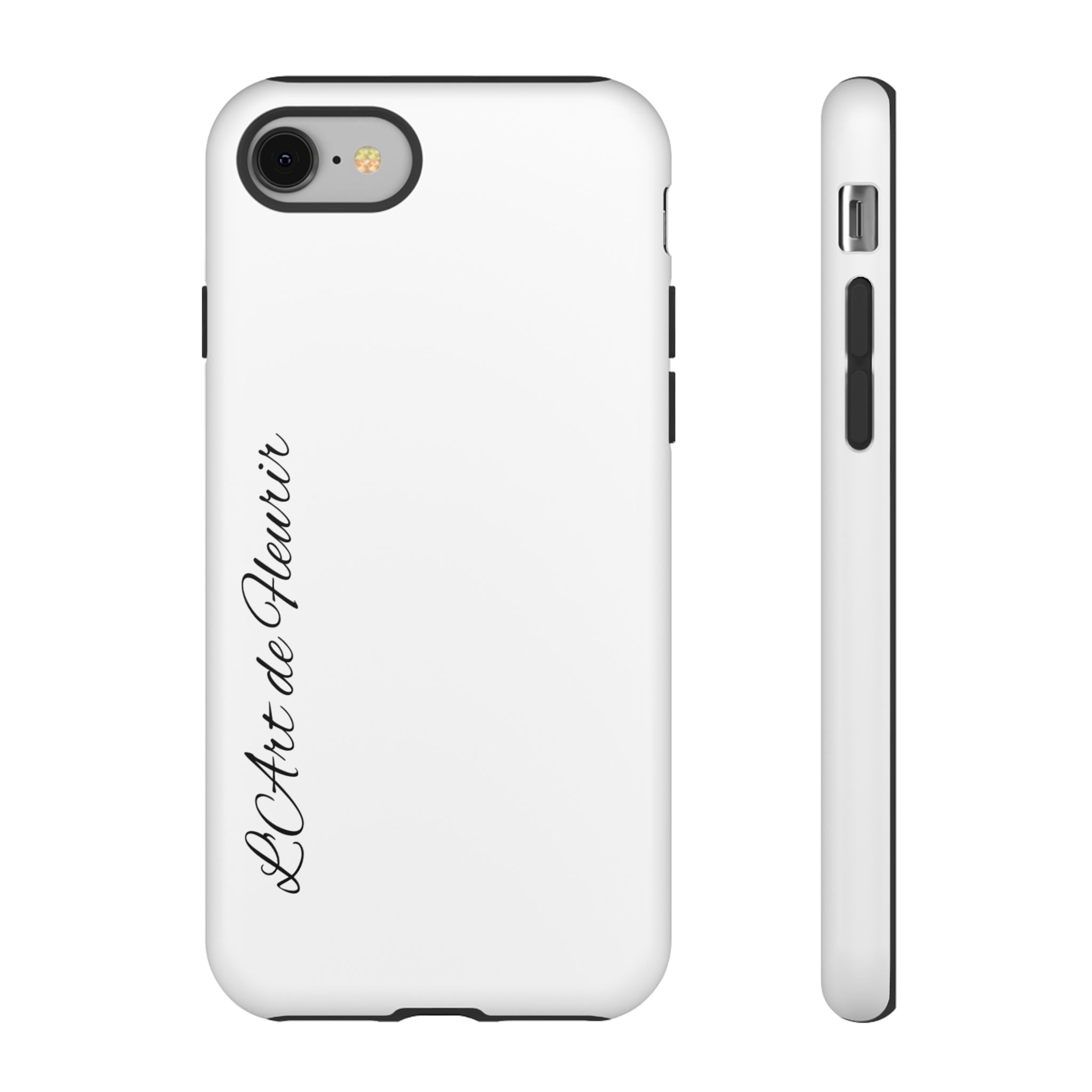 Tough Cases Phone Case — Minimal Script "L'Art de Fleurir" Protective Cover
