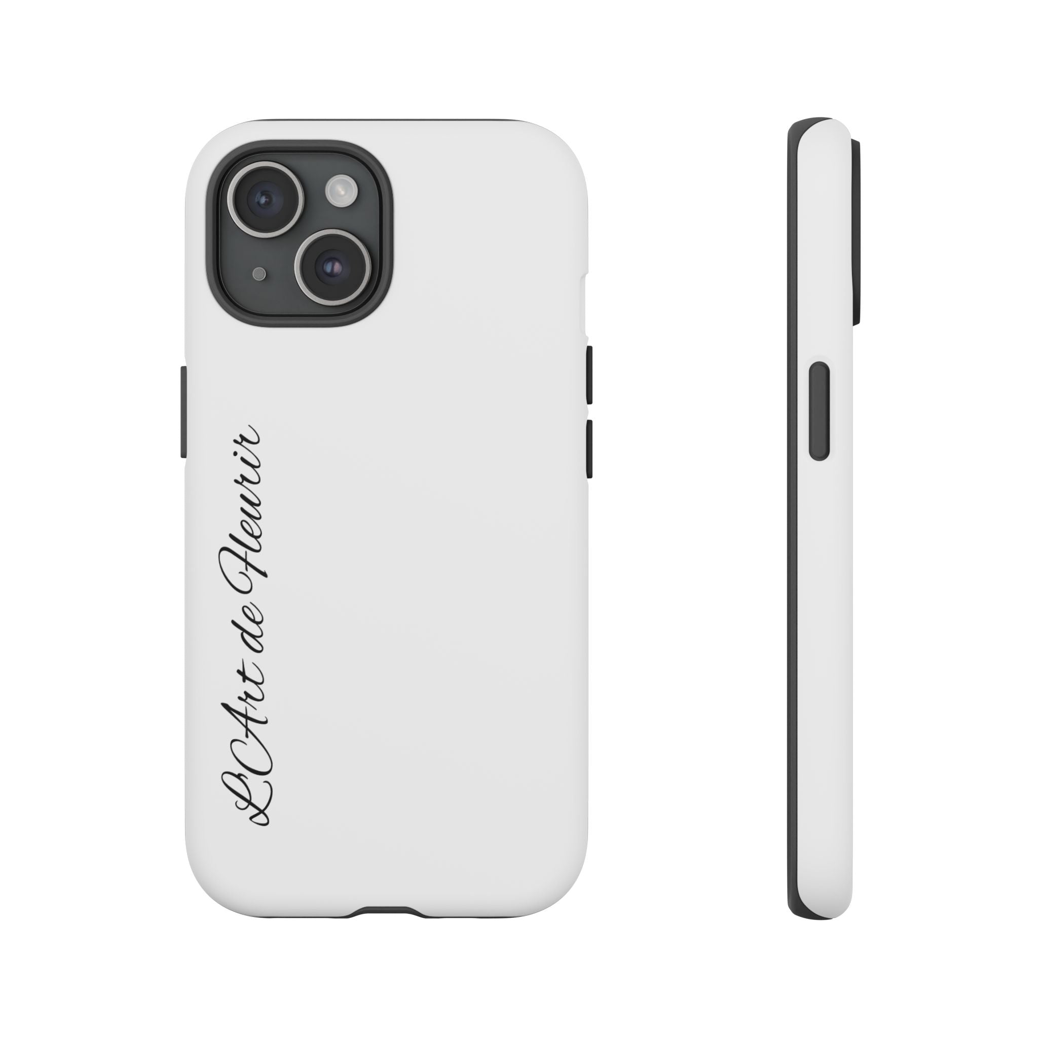 Tough Cases Phone Case — Minimal Script "L'Art de Fleurir" Protective Cover