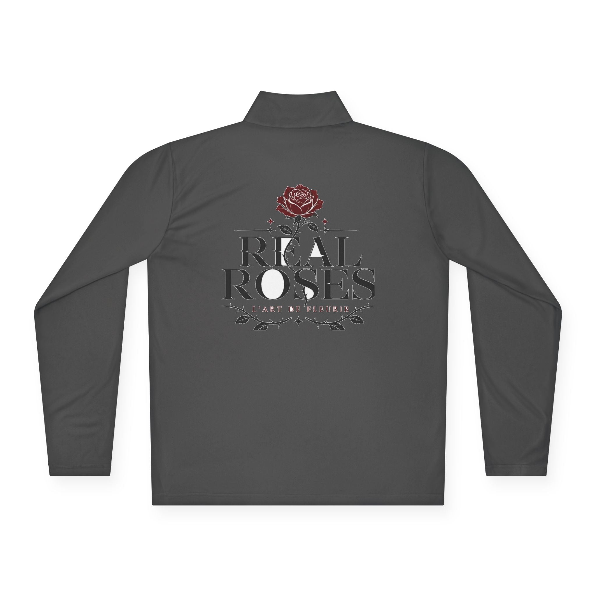 Unisex Quarter-Zip Pullover "ROSES' L'Art de Fleurir