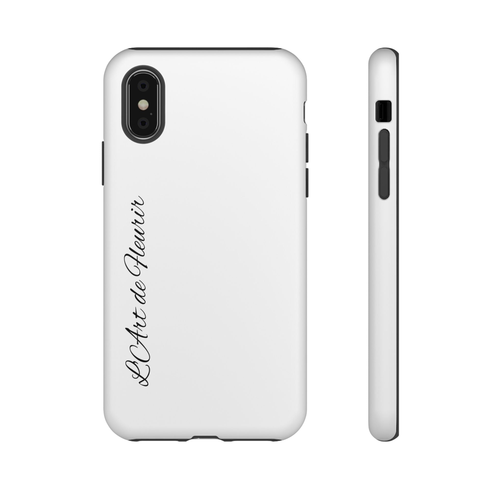 Tough Cases Phone Case — Minimal Script "L'Art de Fleurir" Protective Cover