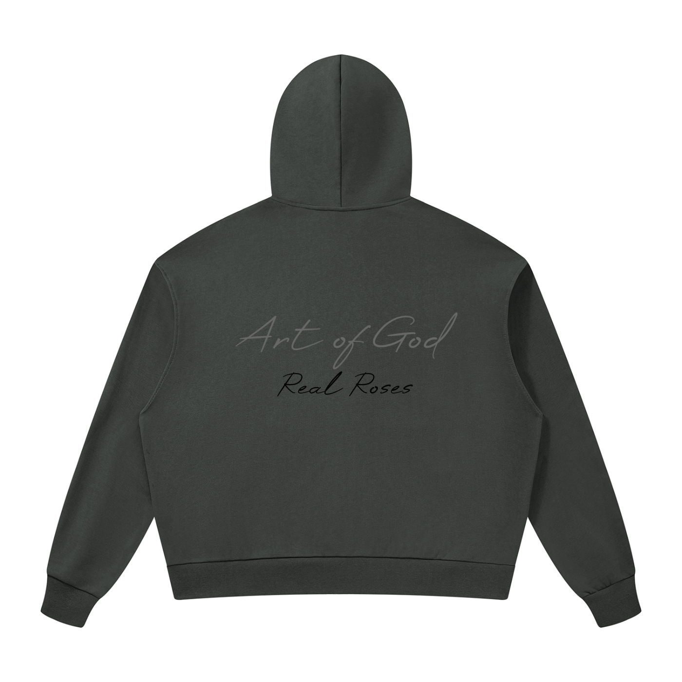 Unisex Drop Shoulder Full Zip Hoodie "Real Roses x Art of God"