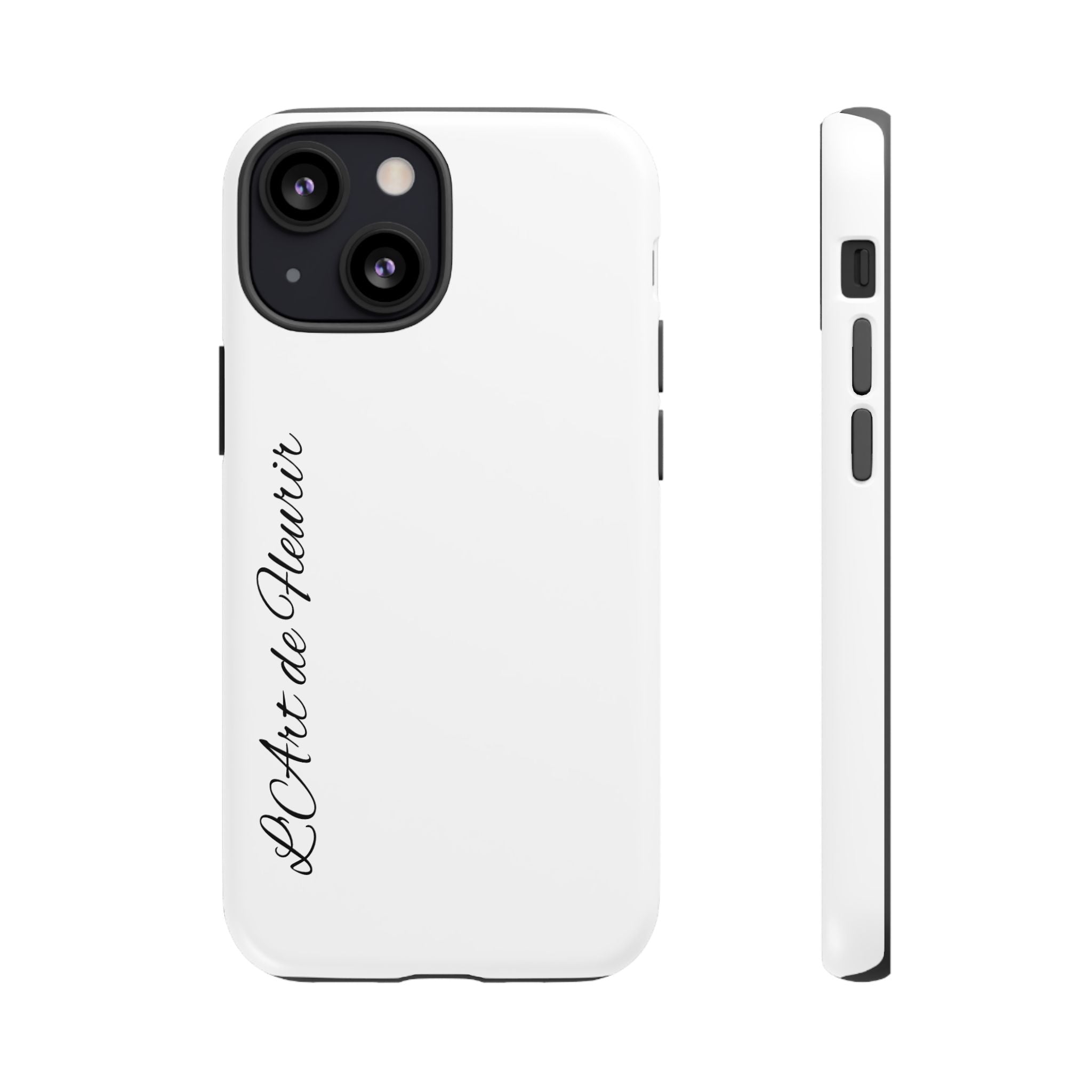 Tough Cases Phone Case — Minimal Script "L'Art de Fleurir" Protective Cover