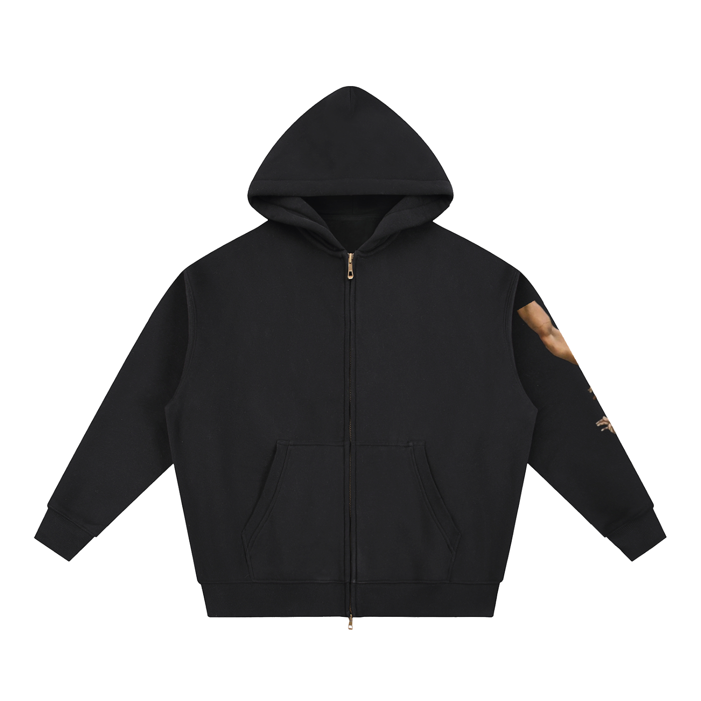 Essential Oversized Fleece Boxy Hoodie "Art of God x STAR x HANDS"