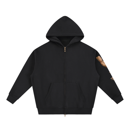 Essential Oversized Fleece Boxy Hoodie "Art of God x STAR x HANDS"