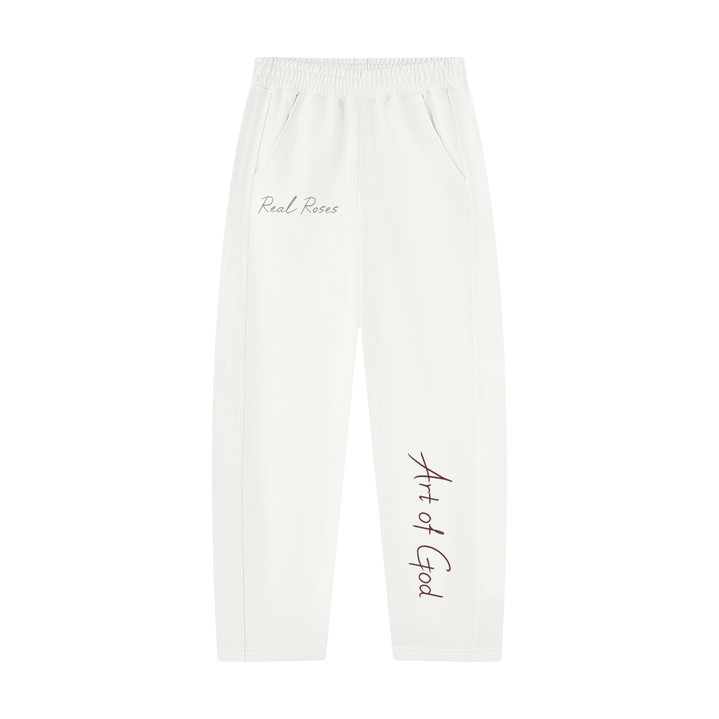 Unisex Tapered Straight Hem Sweatpants "Real Roses x Art of God"