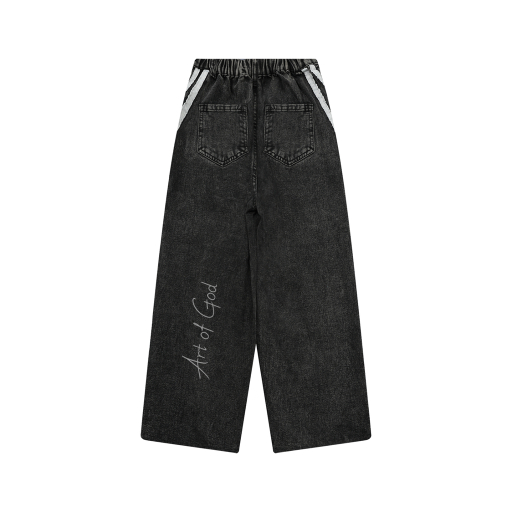 Kid’s Vintage Wash Side Stripe Jeans "Art of God"
