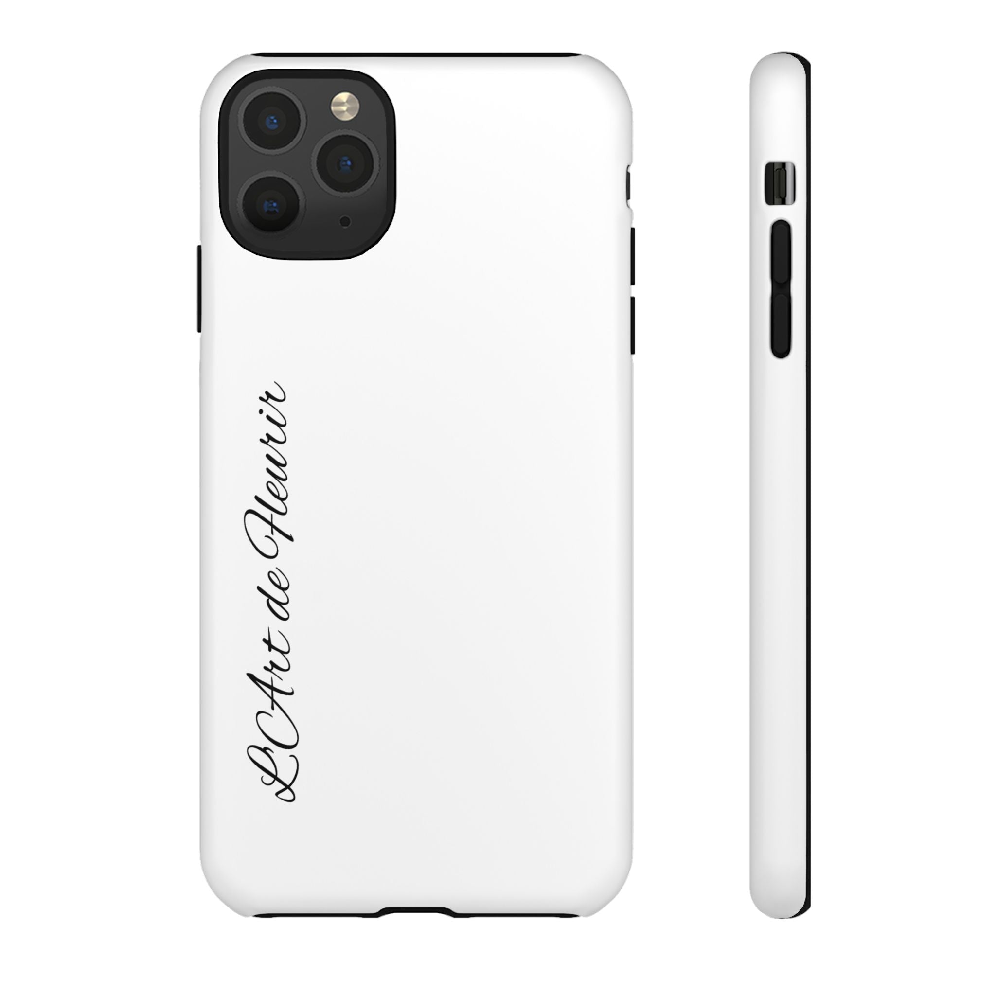 Tough Cases Phone Case — Minimal Script "L'Art de Fleurir" Protective Cover