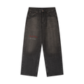 Vintage Wash Heavyweight Denim Jeans "Art of God x Real Roses"