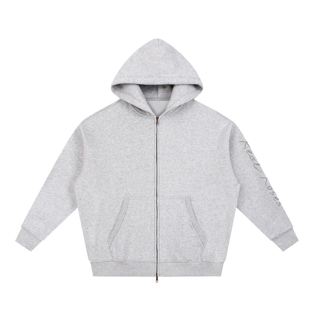 Essential Oversized Fleece Boxy Hoodie "ROSES"
