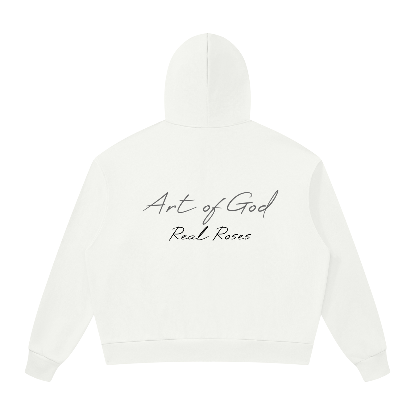 Unisex Drop Shoulder Full Zip Hoodie "Real Roses x Art of God"