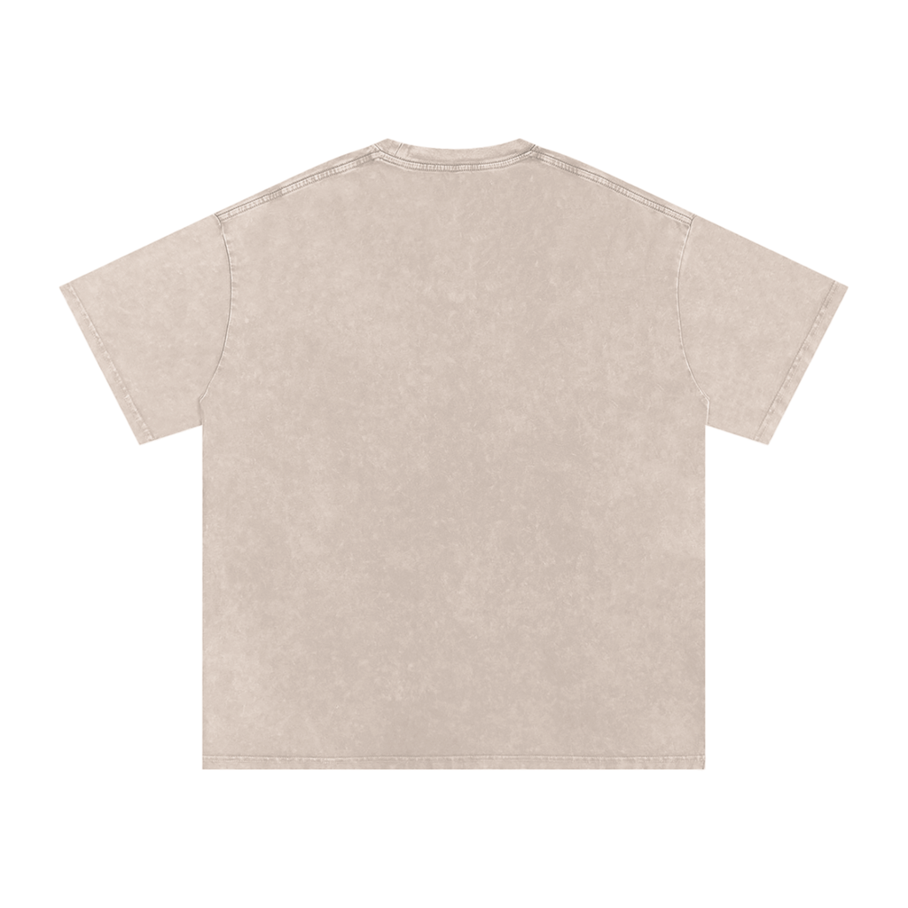 Snow Washed Oversized Cotton T-Shirt " KOBE x STAR"