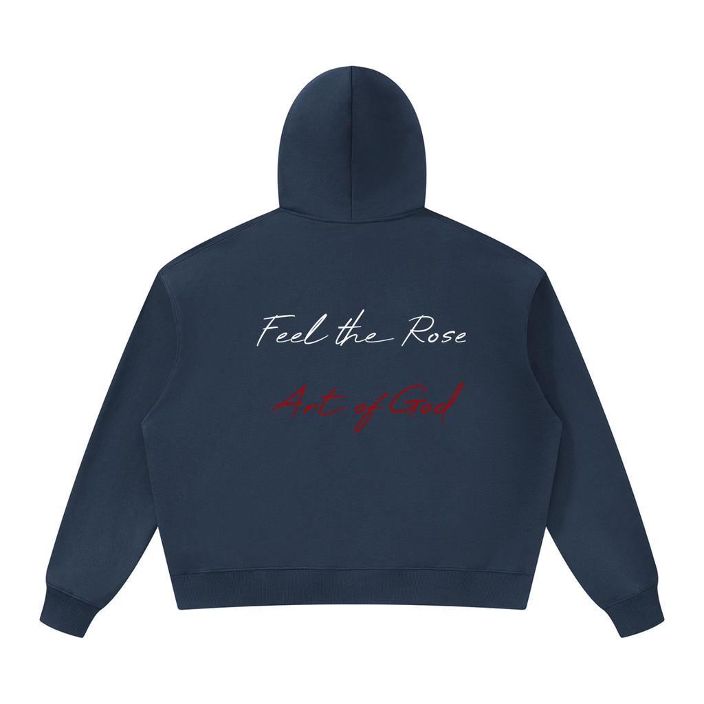 Unisex Oversized Heavyweight Hoodie "Real Roses, Feel The Rose X Art of God"