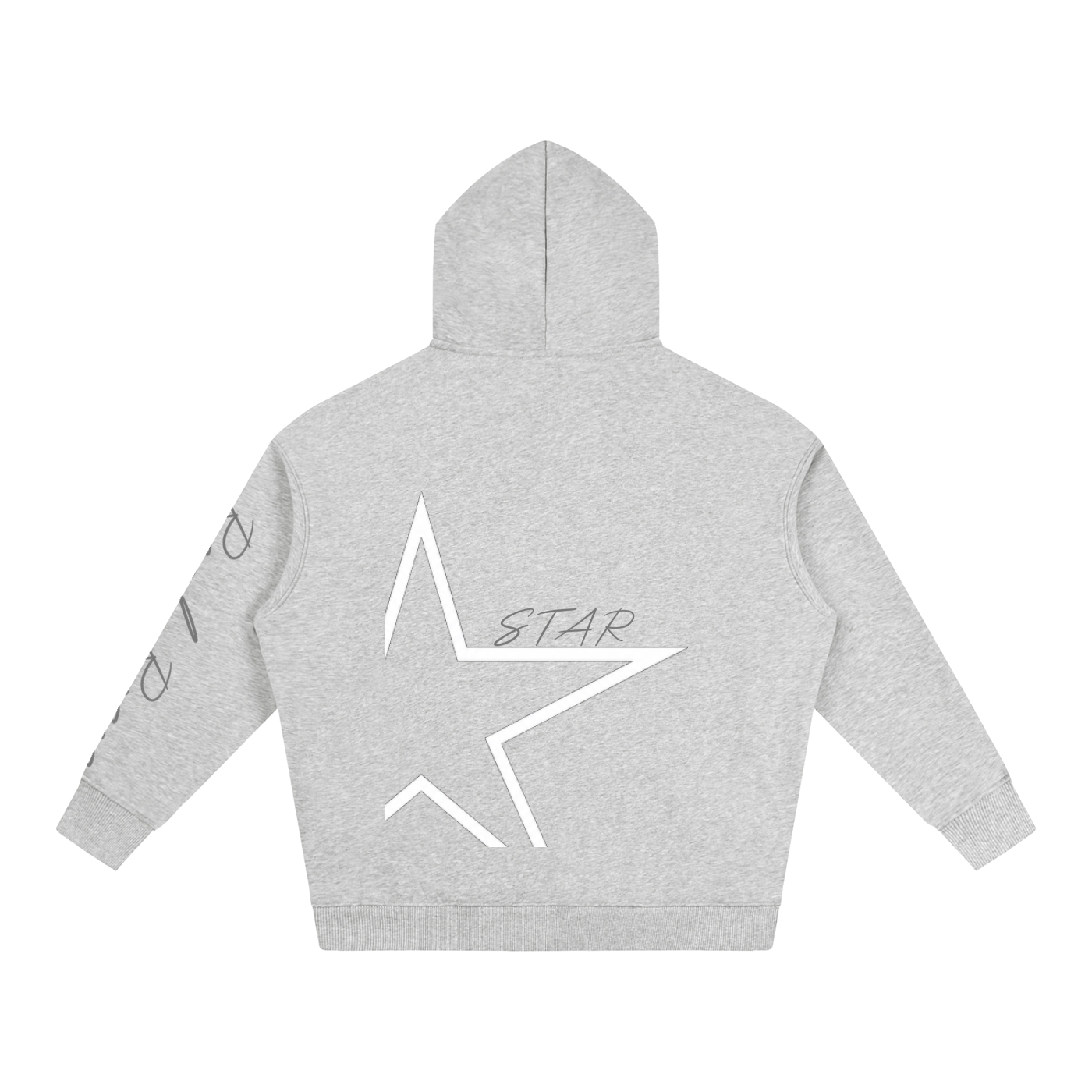Oversize Fleeced Hoodie "Star x Real Roses"