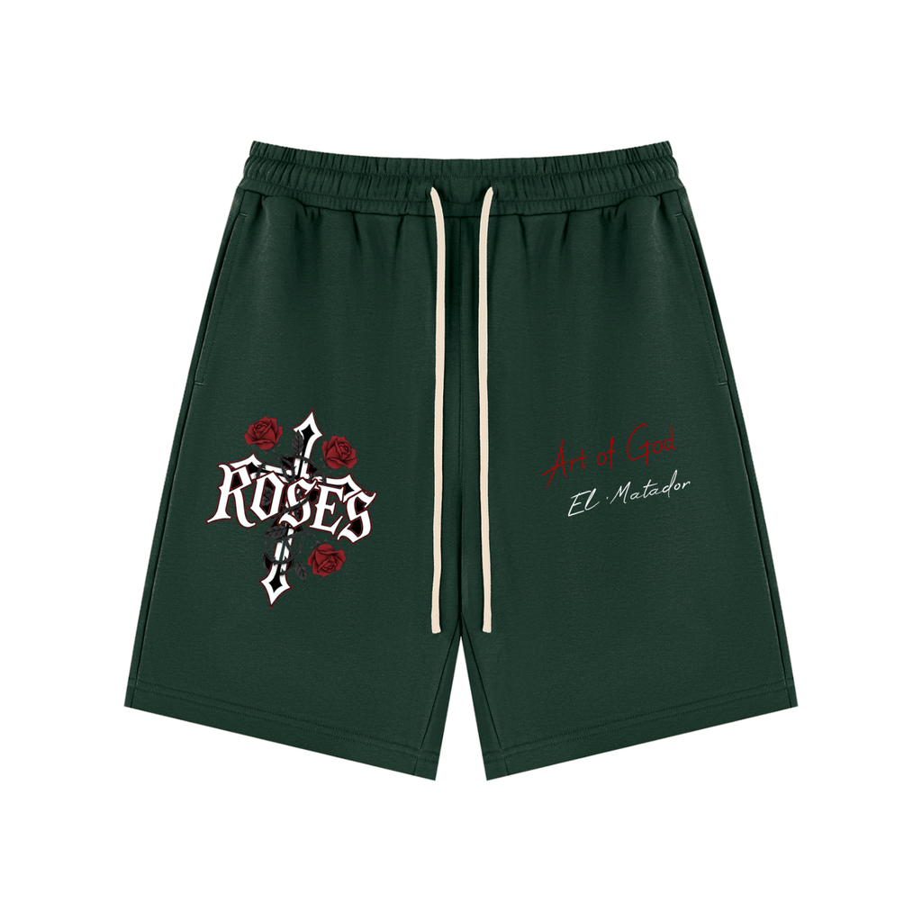 Unisex Drawstring Shorts "El matador Art of God x Real Roses"