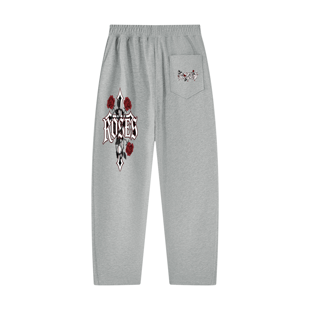 Unisex Tapered Straight Hem Sweatpants "Rose x Art of God"