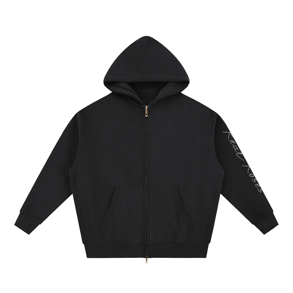 Essential Oversized Fleece Boxy Hoodie "ROSES"