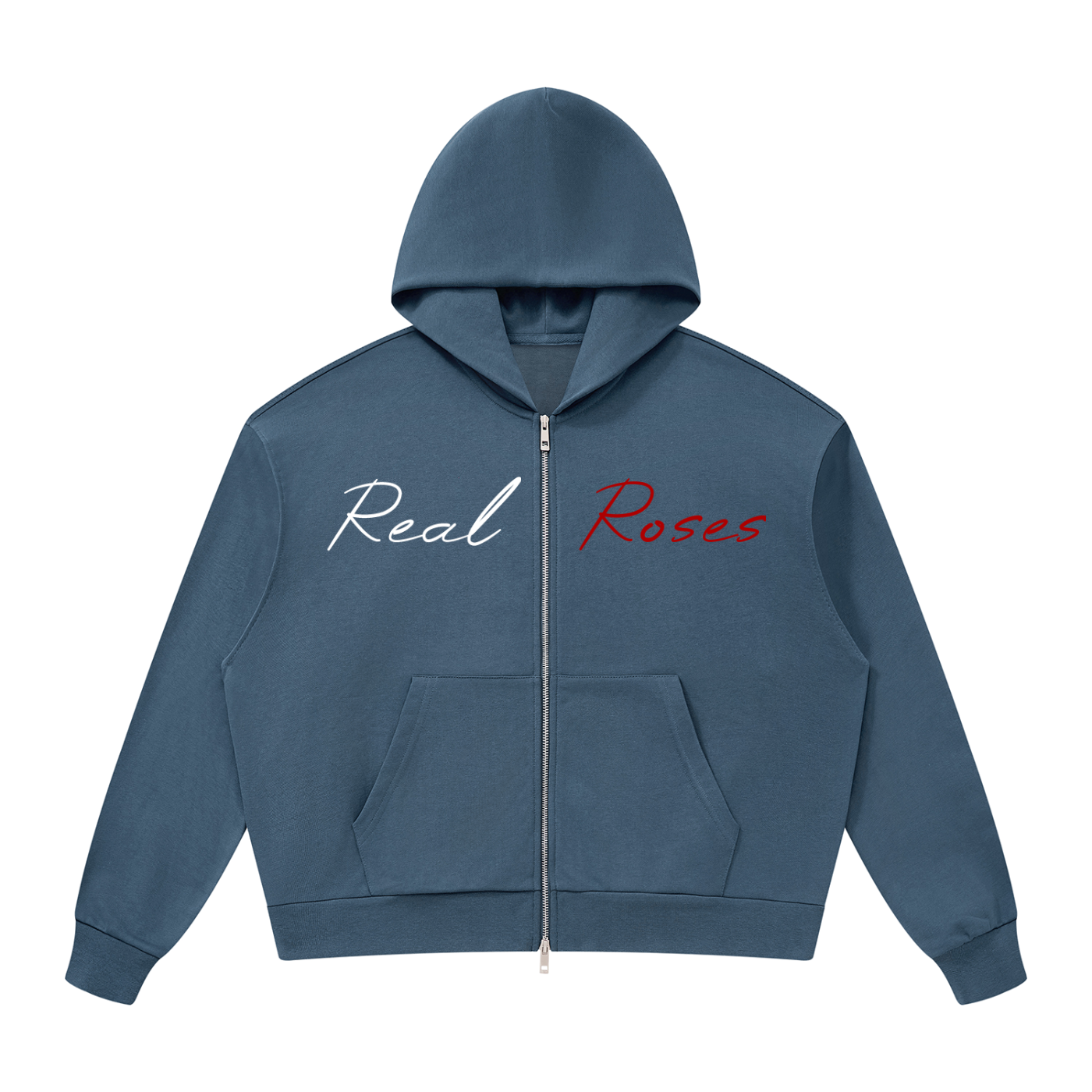 Unisex Drop Shoulder Full Zip Hoodie "Real Roses x Art of God"