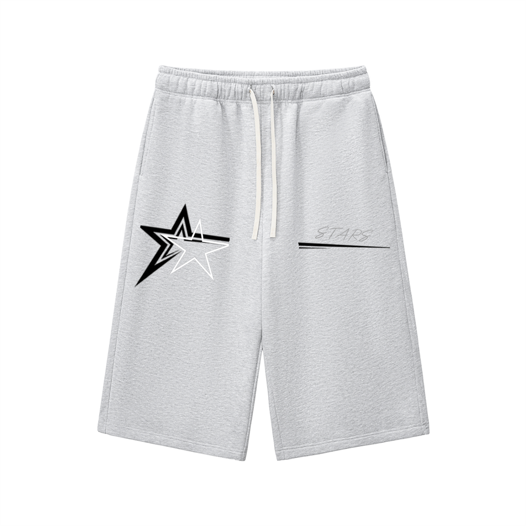 Relaxed Drawstring Three-quarter Sweatpants "DOUBLES"